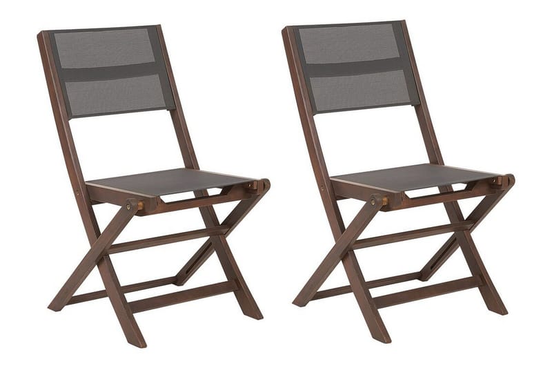 Kettelle Klappstol Utomhus 57x50x90 cm - Mörkbrun/Grå - Utemöbler - Balkong - Balkongmöbler - Balkongstol