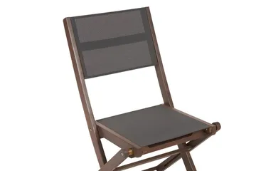Kettelle Klappstol Utomhus 57x50x90 cm - Mörkbrun/Grå - Utemöbler - Balkong - Balkongmöbler - Balkongstol