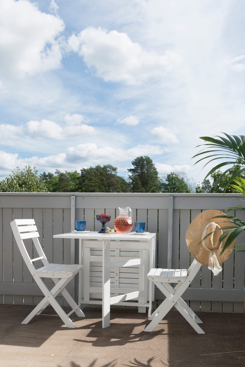 Klappstol Hillerstorp Åre 2-pack - Vit - Utemöbler - Balkong - Balkongmöbler - Balkongstol