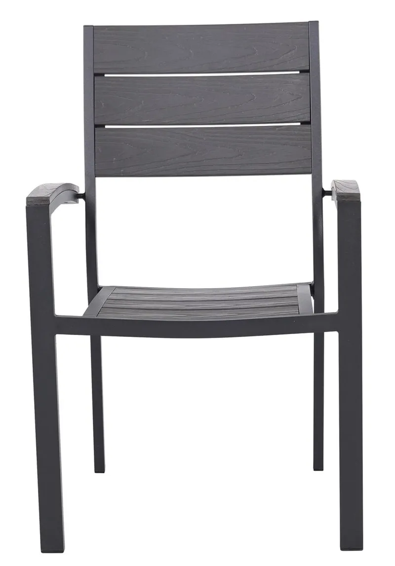 Las Vegas karmstol för utomhus - Svart / Grå nonwood, undefined