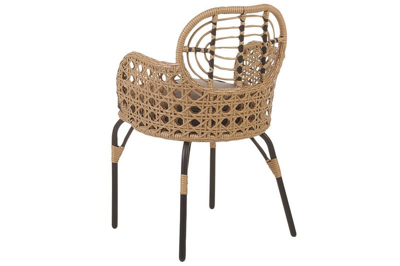 Leamington Karmstol Utomhus 4 st - Natural/Beige/Grå/Svart - Utemöbler - Balkong - Balkongmöbler - Balkongstol