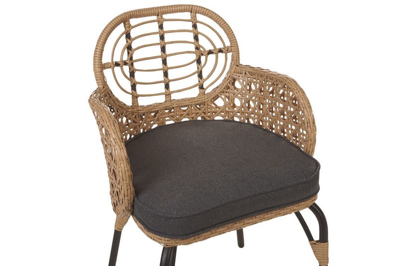 Leamington Karmstol Utomhus 4 st - Natural/Beige/Grå/Svart - Utemöbler - Balkong - Balkongmöbler - Balkongstol