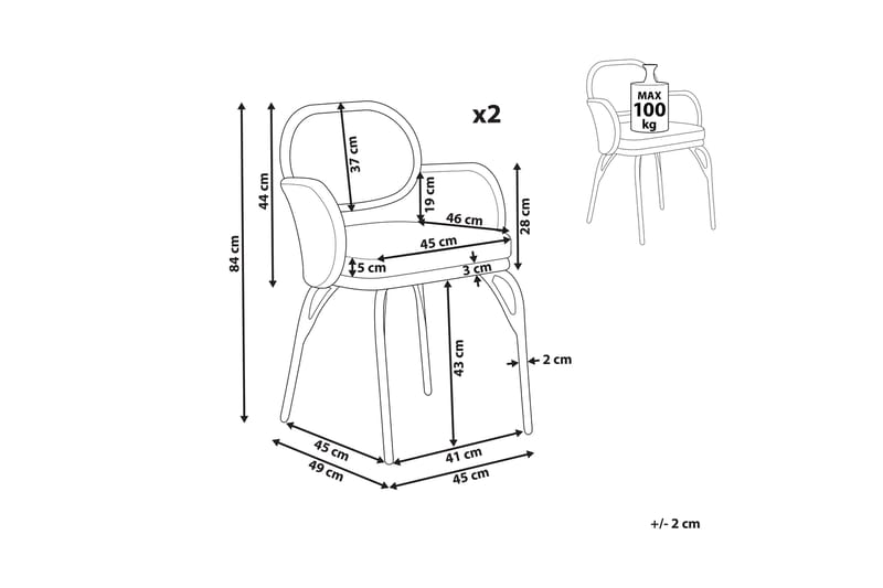 Leamington Karmstol Utomhus - Natural/Beige/Grå/Svart - Utemöbler - Balkong - Balkongmöbler - Balkongstol