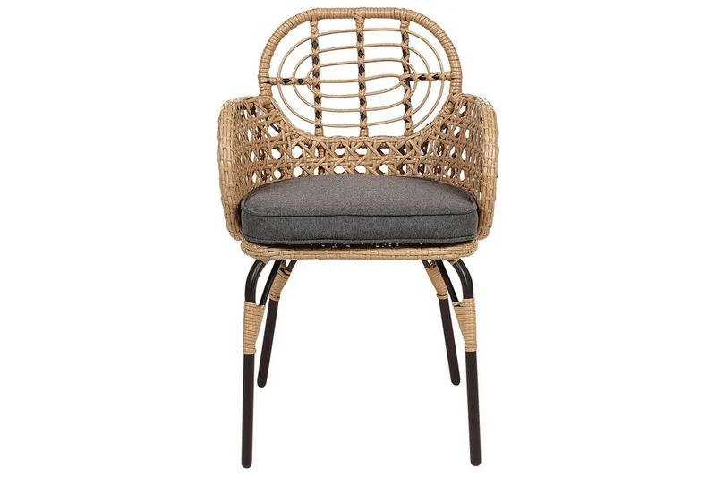 Leamington Karmstol Utomhus - Natural/Beige/Grå/Svart - Utemöbler - Balkong - Balkongmöbler - Balkongstol