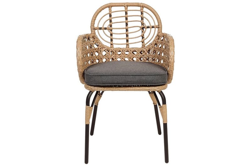 Leamington Karmstol Utomhus - Natural/Beige/Grå/Svart - Utemöbler - Balkong - Balkongmöbler - Balkongstol