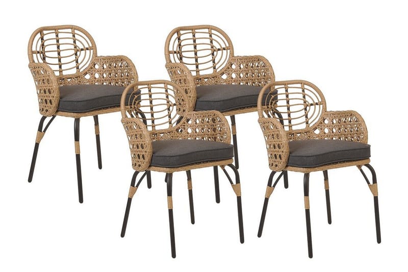 Leamington Karmstol Utomhus - Natural/Beige/Grå/Svart - Utemöbler - Balkong - Balkongmöbler - Balkongstol