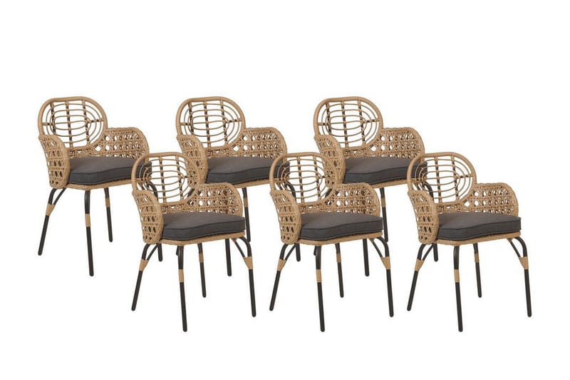 Leamington Karmstol Utomhus - Natural/Beige/Grå/Svart - Utemöbler - Balkong - Balkongmöbler - Balkongstol