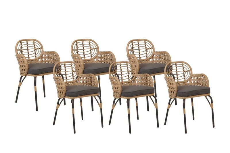 Leamington Karmstol Utomhus - Natural/Beige/Grå/Svart - Utemöbler - Balkong - Balkongmöbler - Balkongstol