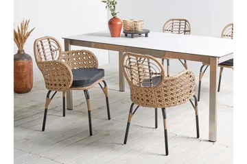 Leamington Karmstol Utomhus - Natural/Beige/Grå/Svart - Utemöbler - Balkong - Balkongmöbler - Balkongstol