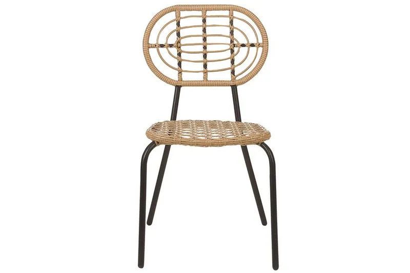 Leamington Matstol Utomhus - Natural/Beige/Svart - Utemöbler - Balkong - Balkongmöbler - Balkongstol