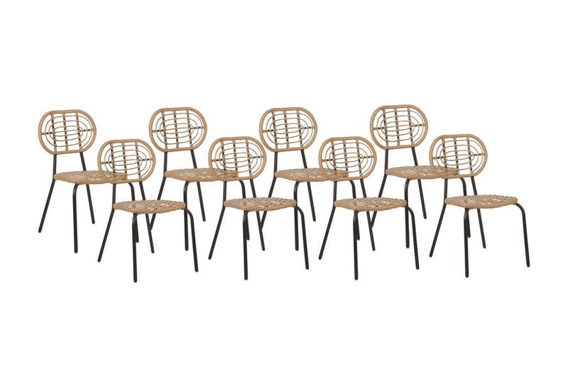 Leamington Matstol Utomhus - Natural/Beige/Svart - Utemöbler - Balkong - Balkongmöbler - Balkongstol