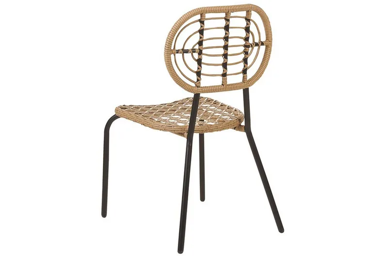 Leamington Matstol Utomhus - Natural/Beige/Svart - Utemöbler - Balkong - Balkongmöbler - Balkongstol