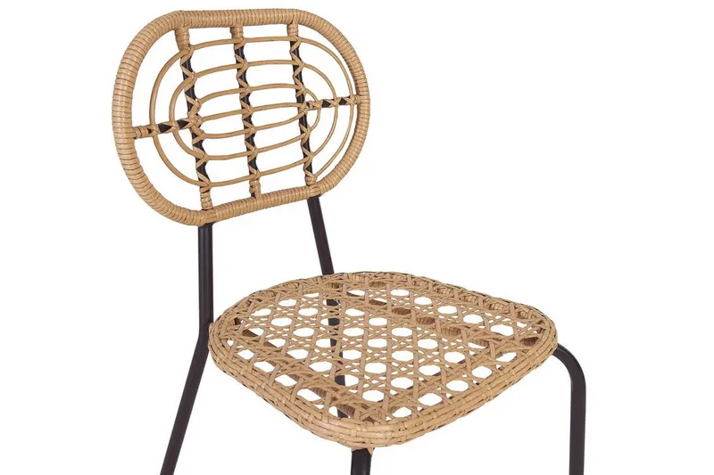 Leamington Matstol Utomhus - Natural/Beige/Svart - Utemöbler - Balkong - Balkongmöbler - Balkongstol