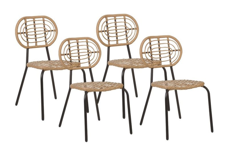 Leamington Matstol Utomhus - Natural/Beige/Svart - Utemöbler - Balkong - Balkongmöbler - Balkongstol