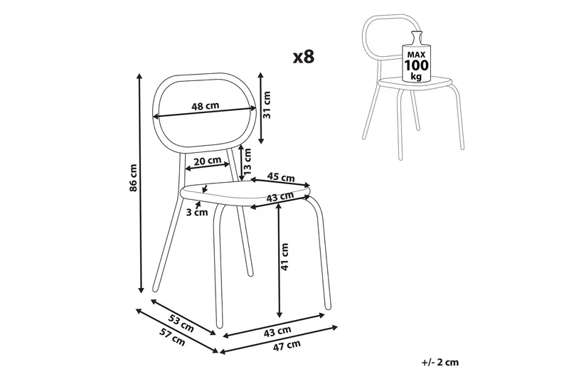 Leamington Matstol Utomhus - Natural/Beige/Svart - Utemöbler - Balkong - Balkongmöbler - Balkongstol
