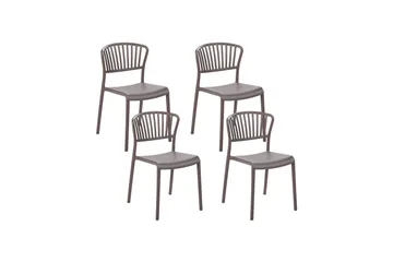 Leverano Matstol Utomhus - Beige - Utemöbler - Balkong - Balkongmöbler - Balkongstol