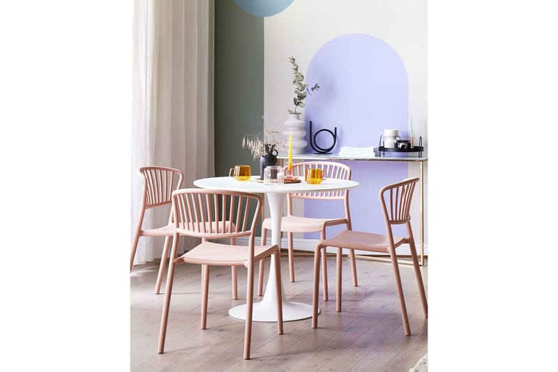 Leverano Matstol Utomhus - Rosa - Utemöbler - Balkong - Balkongmöbler - Balkongstol