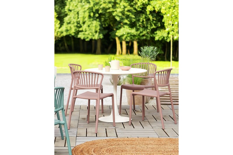 Leverano Matstol Utomhus - Rosa - Utemöbler - Balkong - Balkongmöbler - Balkongstol