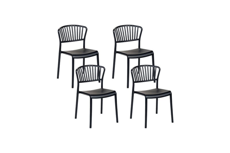 Leverano Matstol Utomhus - Svart - Utemöbler - Balkong - Balkongmöbler - Balkongstol
