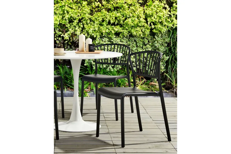 Leverano Matstol Utomhus - Svart - Utemöbler - Balkong - Balkongmöbler - Balkongstol