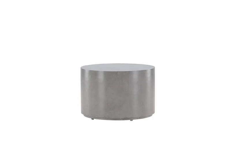 Lissabon Runt Sidobord och BlomUtebord Utomhus 60 cm - Grå - Utemöbler - Balkong - Balkongmöbler - Balkongbord