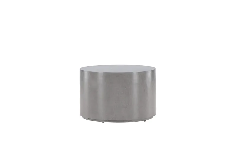 Lissabon Runt Sidobord och BlomUtebord Utomhus 60 cm, Grå