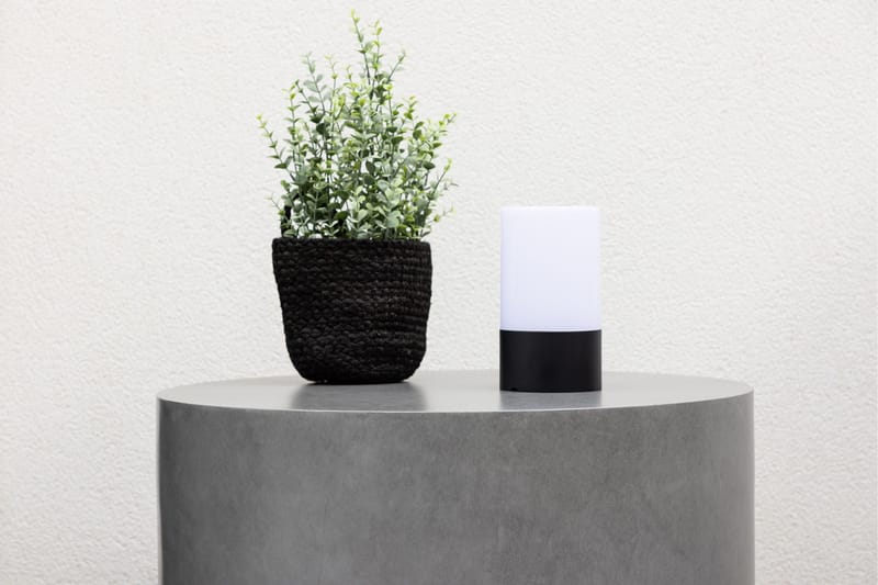 Lissabon Runt Sidobord och BlomUtebord Utomhus 60 cm - Grå - Utemöbler - Balkong - Balkongmöbler - Balkongbord