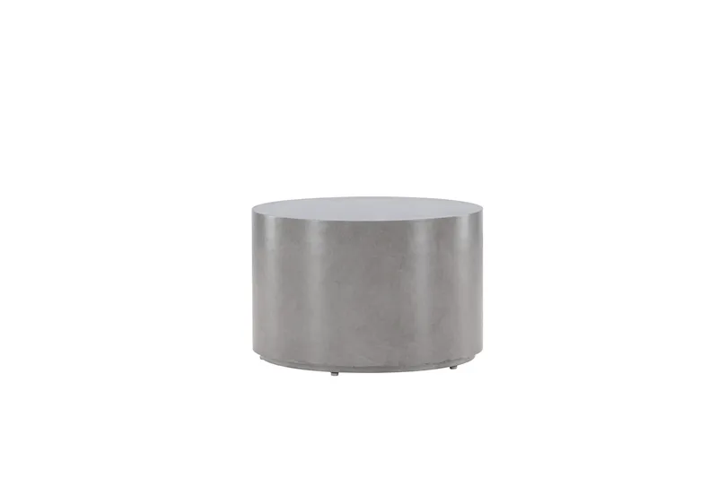 Lissabon Runt Sidobord och BlomUtebord Utomhus 60 cm - Grå - Utemöbler - Balkong - Balkongmöbler - Balkongbord