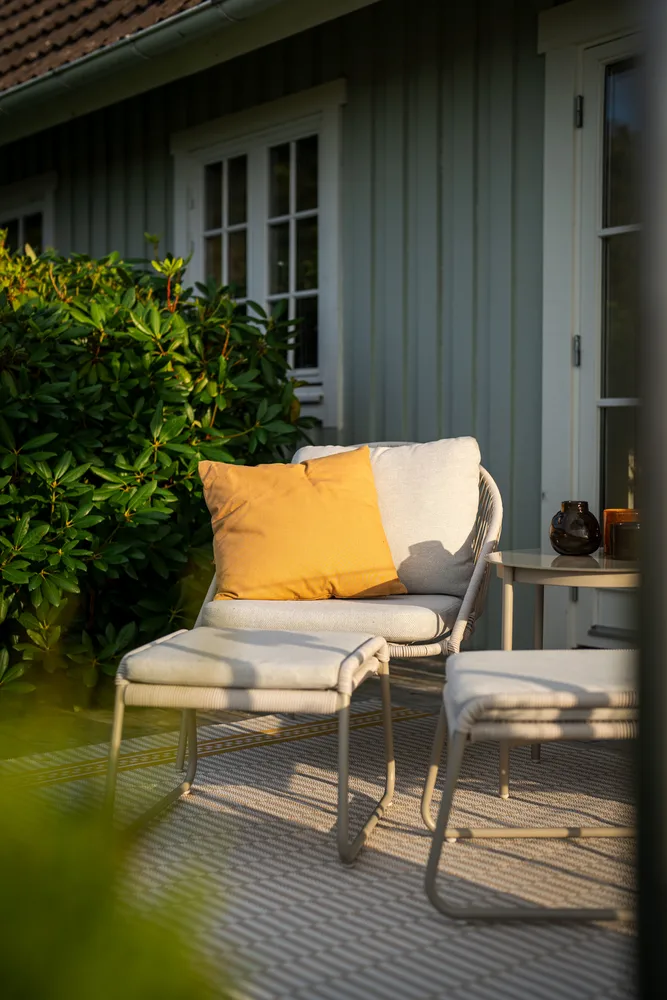 Loungegrupp Hillerstorp Holmsund - Beige - Utemöbler - Balkong - Balkongmöbler - Balkonggrupp & balkongset