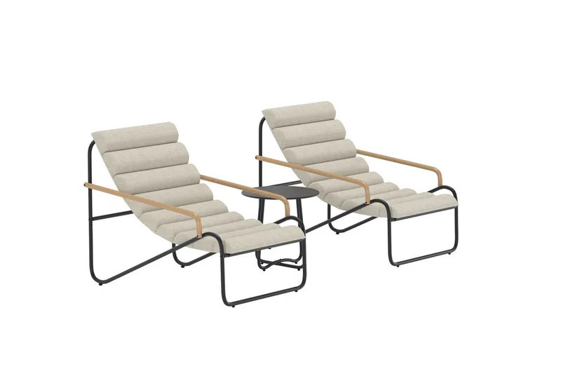 Loungegrupp Ithaka Utomhus - Svart - Utemöbler - Balkong - Balkongmöbler - Balkonggrupp & balkongset