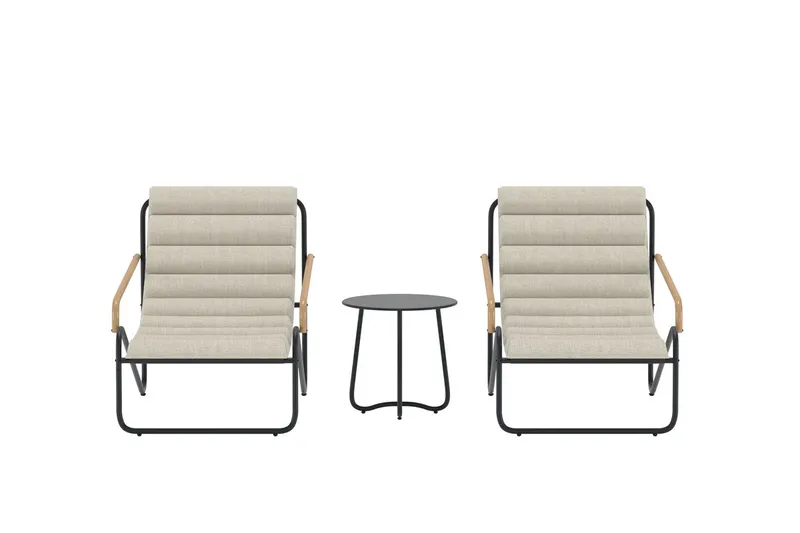 Loungegrupp Ithaka Utomhus - Svart - Utemöbler - Balkong - Balkongmöbler - Balkonggrupp & balkongset