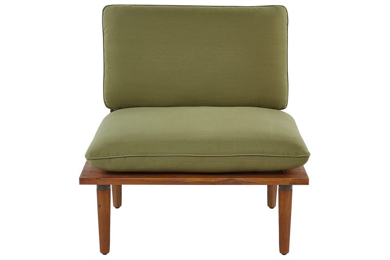 Loungegrupp med bord Frascati Grönt/ljust trä, 4-Sits - Grönt/ljust trä, 4-Sits - Utemöbler - Balkong - Balkongmöbler - Balkonggrupp & balkongset