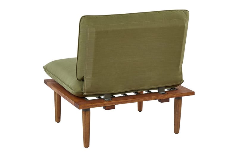 Loungegrupp med bord Frascati Grönt/ljust trä, 4-Sits - Grönt/ljust trä, 4-Sits - Utemöbler - Balkong - Balkongmöbler - Balkonggrupp & balkongset