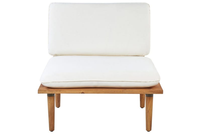 Loungegrupp med bord Frascati Vit/ljust trä, 4-Sits - Vit/ljust trä, 4-Sits - Trädgård & spabad - Utemiljö - Altan & terrass - Altanmöbler