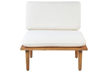 Loungegrupp med bord Frascati Vit/ljust trä, 4-Sits - Vit/ljust trä, 4-Sits - Utemöbler - Loungemöbler - Soffgrupp utomhus