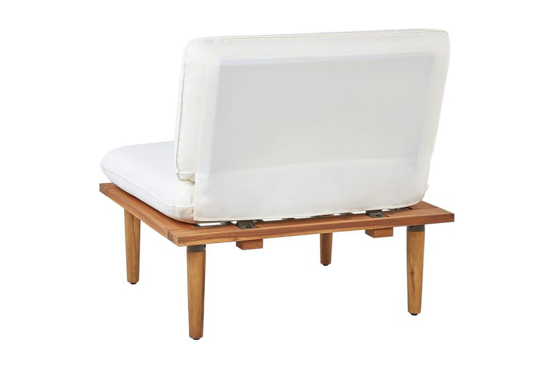 Loungegrupp med bord Frascati Vit/ljust trä, 4-Sits - Vit/ljust trä, 4-Sits - Utemöbler - Balkong - Balkongmöbler - Balkonggrupp & balkongset