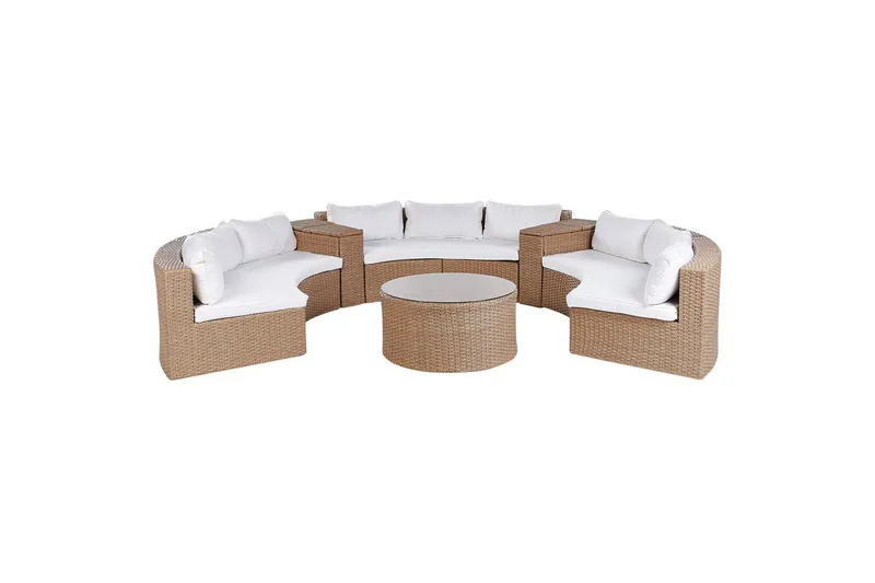 Loungegrupp Severo Beige/vit, Beige/vit