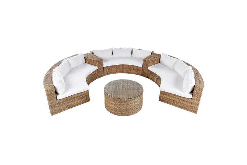 Loungegrupp Severo Brun/Vit - Brun/Vit - Trädgård & spabad - Utemiljö - Altan & terrass - Altanmöbler