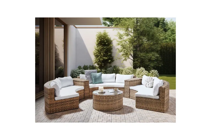 Loungegrupp Severo Brun/Vit - Brun/Vit - Trädgård & spabad - Utemiljö - Altan & terrass - Altanmöbler