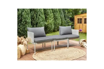 Loungegrupp Terracina Grå - Grå - Utemöbler - Balkong - Balkongmöbler - Balkonggrupp & balkongset