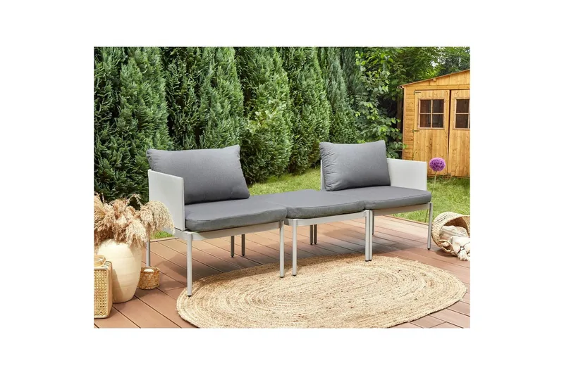 Loungegrupp Terracina Grå - Grå - Utemöbler - Balkong - Balkongmöbler - Balkonggrupp & balkongset