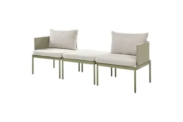 Loungegrupp Terracina Grön/Vit - Grön/Vit - Utemöbler - Balkong - Balkongmöbler - Balkonggrupp & balkongset