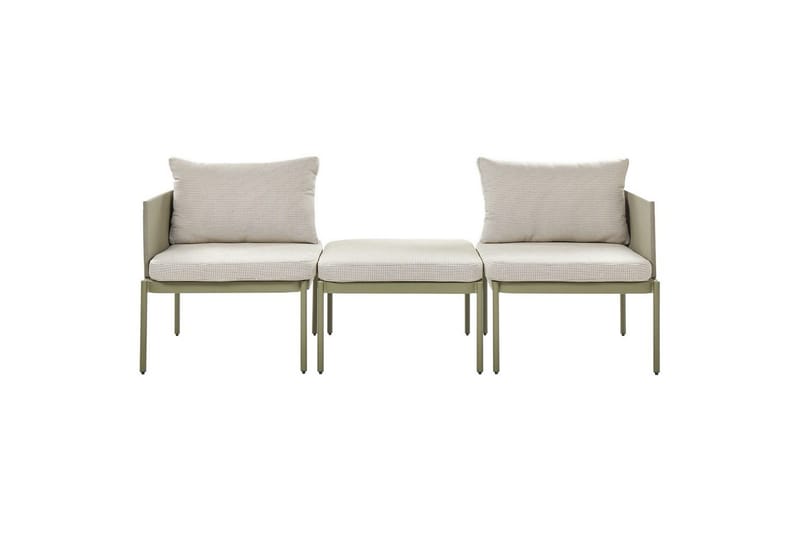 Loungegrupp Terracina Grön/Vit - Grön/Vit - Utemöbler - Balkong - Balkongmöbler - Balkonggrupp & balkongset