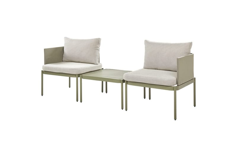 Loungegrupp Terracina Grön/Vit - Grön/Vit - Utemöbler - Balkong - Balkongmöbler - Balkonggrupp & balkongset