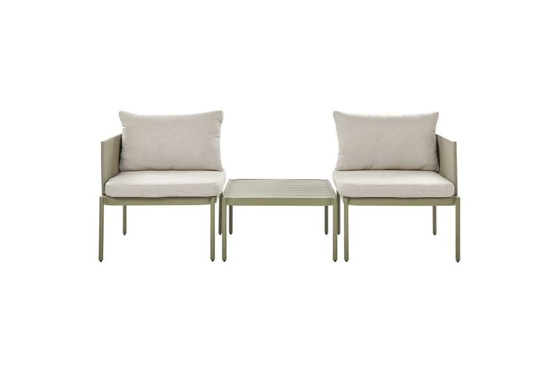 Loungegrupp Terracina Grön/Vit - Grön/Vit - Utemöbler - Balkong - Balkongmöbler - Balkonggrupp & balkongset