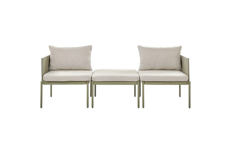 Loungegrupp Terracina Grön/Vit - Grön/Vit - Utemöbler - Balkong - Balkongmöbler - Balkonggrupp & balkongset
