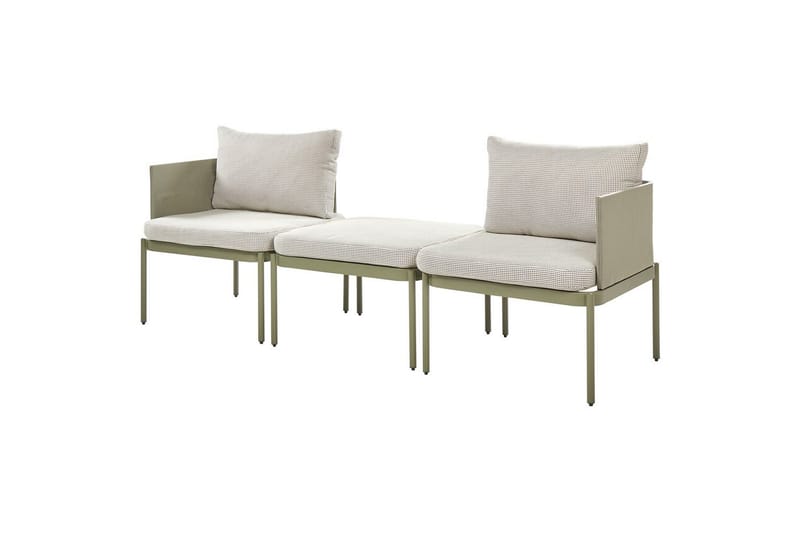 Loungegrupp Terracina Grön/Vit - Grön/Vit - Utemöbler - Balkong - Balkongmöbler - Balkonggrupp & balkongset