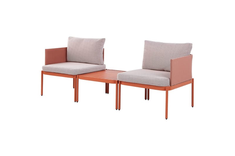 Loungegrupp Terracina Orange/Vit - Orange/Vit - Utemöbler - Balkong - Balkongmöbler - Balkonggrupp & balkongset