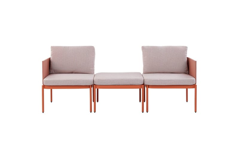 Loungegrupp Terracina Orange/Vit - Orange/Vit - Utemöbler - Balkong - Balkongmöbler - Balkonggrupp & balkongset