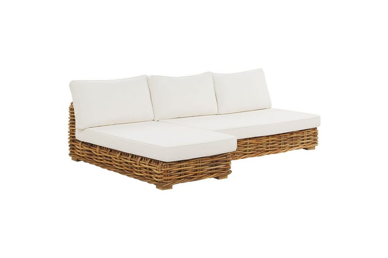 Loungegrupp Varallo Natur/vit, Högervänd - Natur/vit, Högervänd - Utemöbler - Balkong - Balkongmöbler - Balkonggrupp & balkongset